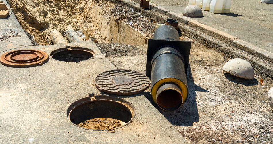 excavation and pipe repair