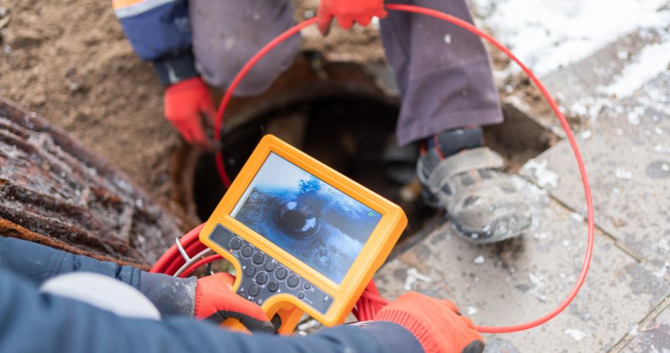 A CCTV drain inspection.
